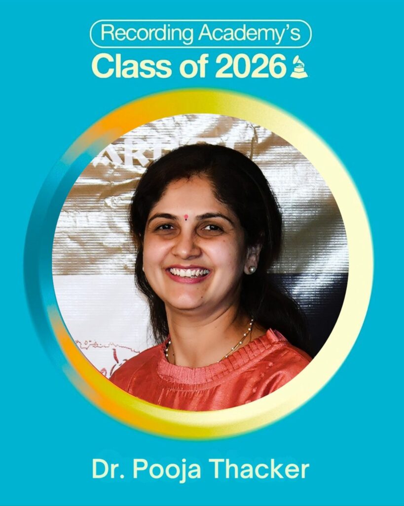 Dr Pooja Thacker Grammy Awards Recording Academy Voting Member Krup Music Give Vacha Foundation